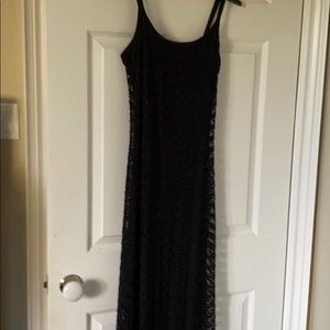 Black knit maxi summer dress